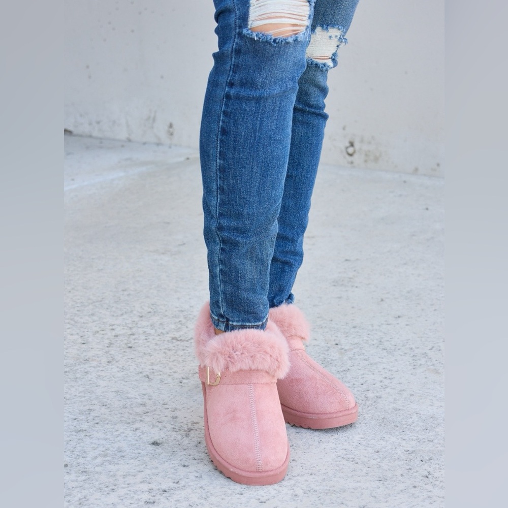 Forever Link Furry Chunky Thermal Ankle Boots